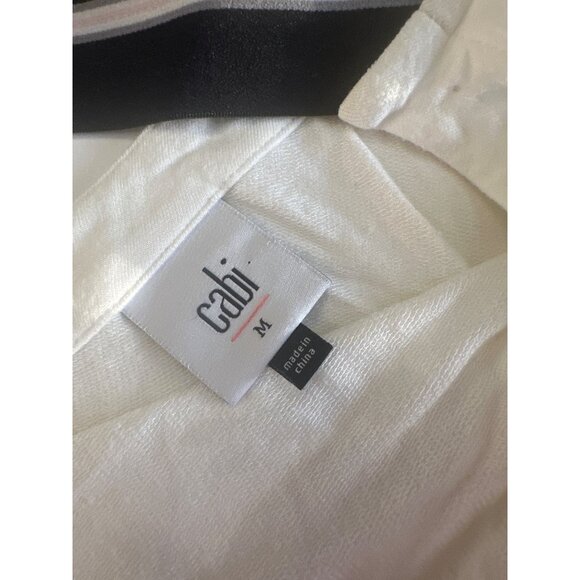 Cabi Womens Long Sleeve Top With V-Back & Contrast Stripe Detail M - Picture 8 of 9